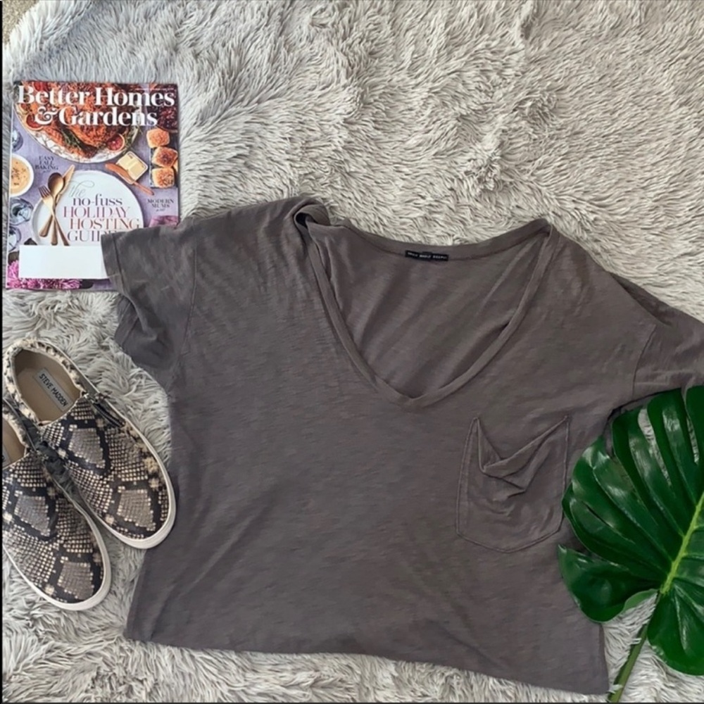 🌺Truly madly deeply grey oversized tee M